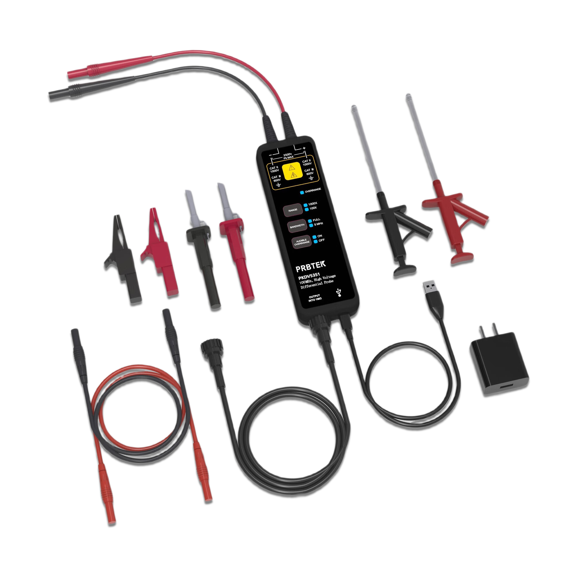 PKDV5351 高压差分探头在变频器输出电压测量中的应用方案(图1) 差分探头示意图5351.png