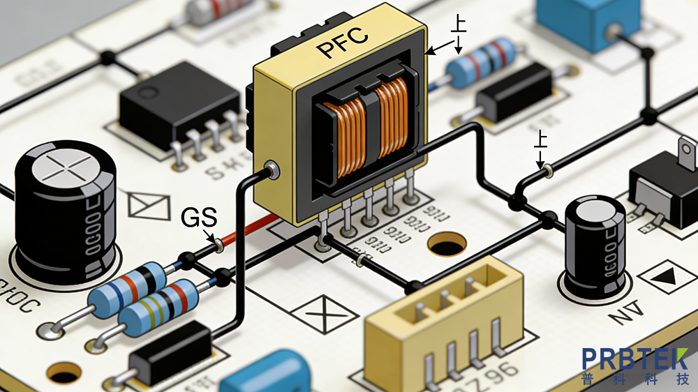 PFC 上管 GS 电压测量:为什么普通探头完全不行?(图1) 普通探头不能用于 PFC 上管 GS 测量的原因.png